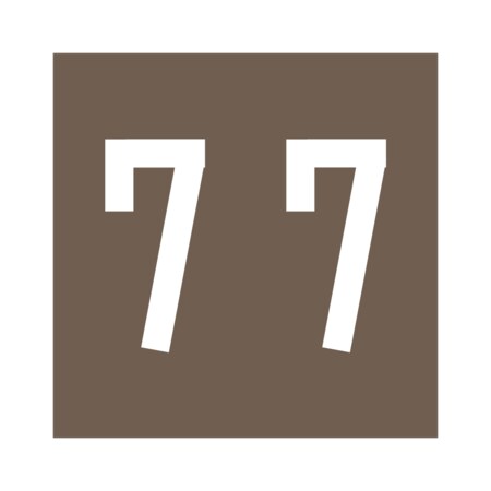 Nevs Ames - Filing Labels - Large - Number 7 1-7/8" x 1-7/8" Brown XN-AL-LG #7